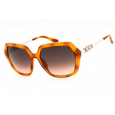 Guess Ladies Brown Oversized Sunglasses Gu00267 In Multi