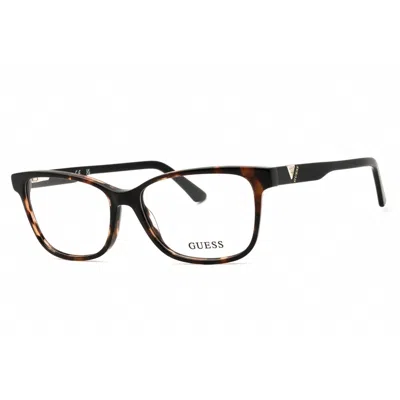 Guess Ladies Brown Rectangular Eyeglass Frames Gu2943 In Multi