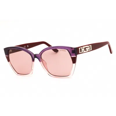 Guess Ladies Multi-color Rectangular Sunglasses Gu7912 In ["grey"]