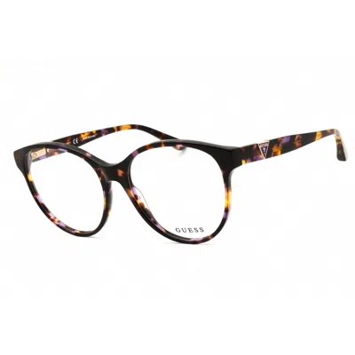 Guess Ladies Multi-color Round Eyeglass Frames Gu2847 In Brown