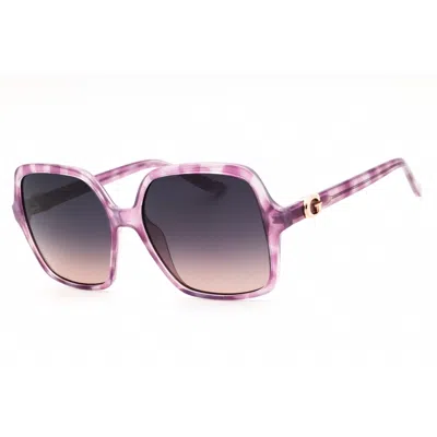 Guess Ladies Purple Oversized Sunglasses Gu00190 In Brown