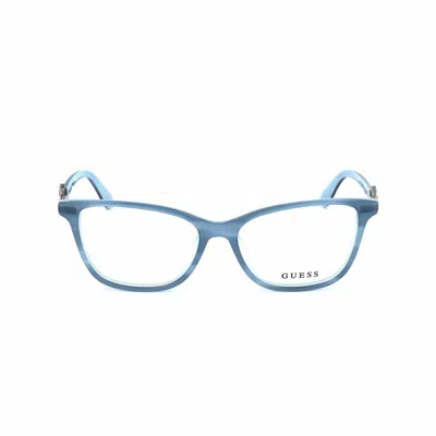Guess Ladies' Spectacle Frame  Gu2856-s-53084  53 Mm Gbby2 In Blue