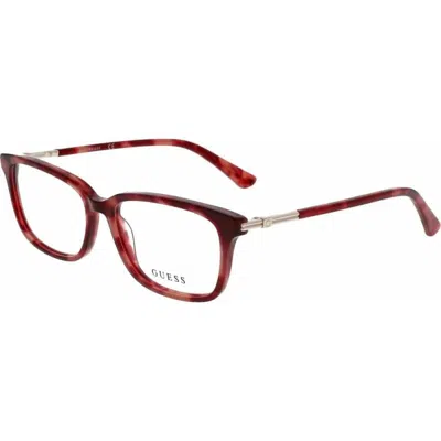 Guess Ladies' Spectacle Frame  Gu2907-f-55071  50 Mm Gbby2 In Red