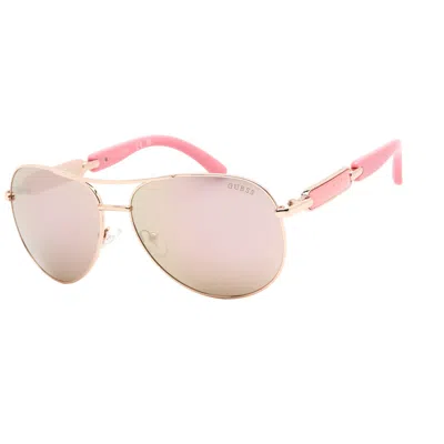 Guess Pink Metal Sunglasses In Multi