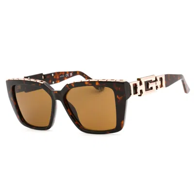 Guess Ladies' Sunglasses  Gu7915-52e  55 Mm Gbby2 In Brown