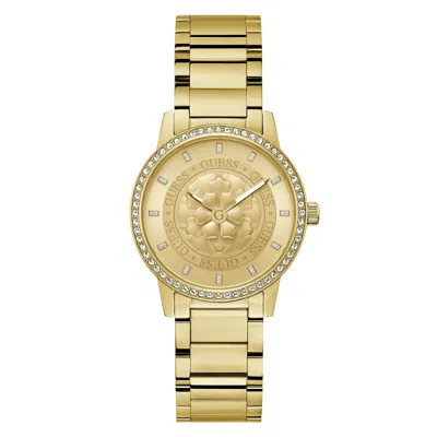 Pre-owned Guess Ladies Watch Wristwatch Petal Gw0747l2 Stainless Steel