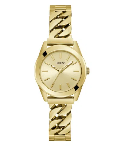 Pre-owned Guess Ladies Watch Wristwatch Serena Gw0653l1 Stainless Steel Gold