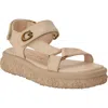 Guess Lanara Ankle Strap Platform Sandal In Ivory