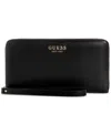Guess Noelle Large Zip Around Wallet In Black
