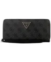 Guess Laurel Ii Large Zip Around Wallet In Black