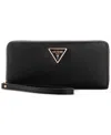 Guess Laurel Large Zip Around Wallet In Black