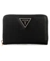 Guess Laurel Medium Zip Around Wallet In Black