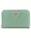 Guess Laurel Medium Zip Around Wallet In Green