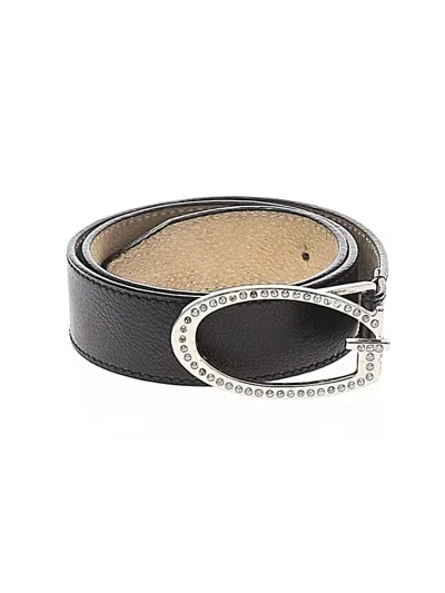 Pre-owned Guess Leather Belt In Black