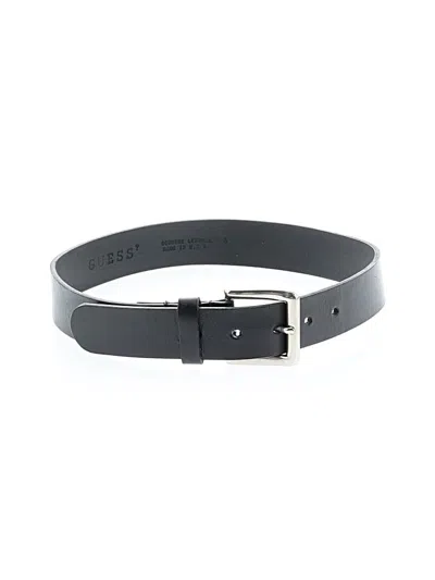 Pre-owned Guess Leather Belt In Black