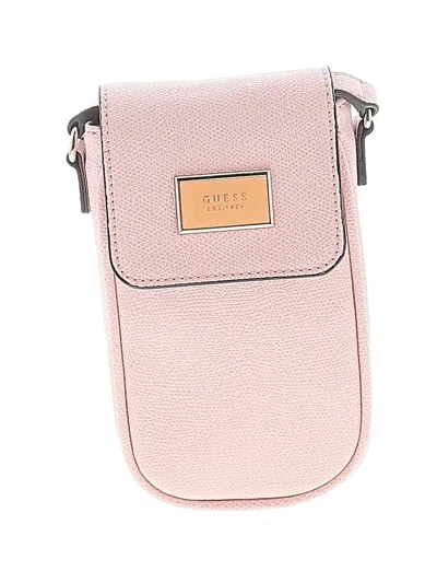 Pre-owned Guess Leather Crossbody Bag In Pink