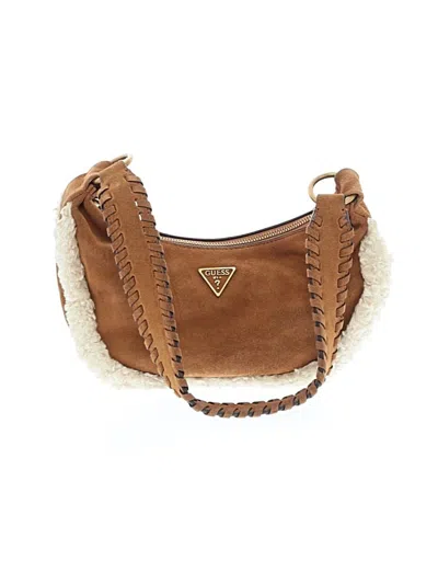 Pre-owned Guess Leather Hobo Bag In Tan