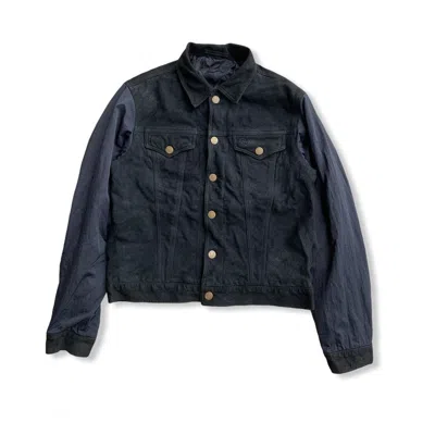 Pre-owned Guess Leather Jacket In Black