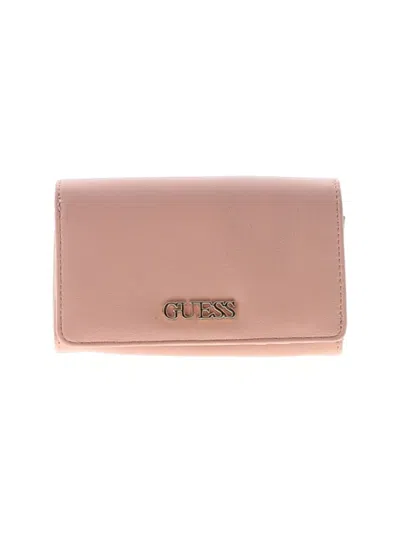 Pre-owned Guess Leather Wallet In Pink