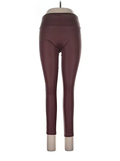 Pre-owned Guess Leggings In Burgundy