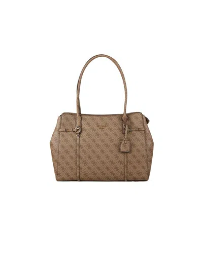 Guess Leona Tote Bag In Beige