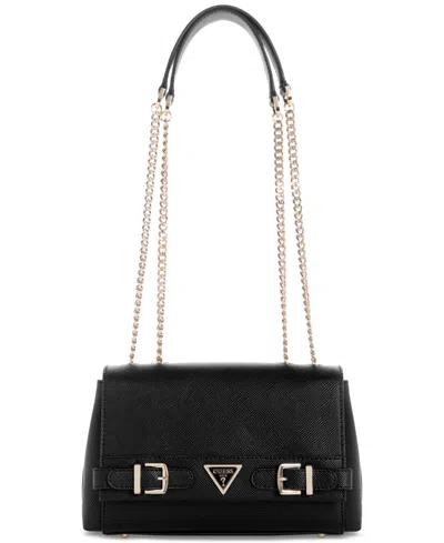 Guess Levante Convertible Crossbody Flap In Black