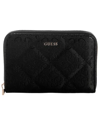 Guess Libby Medium Zip Around Wallet In Black