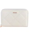 Guess Libby Medium Zip Around Wallet In White