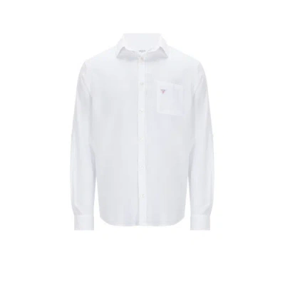 Guess Lightweight Cotton Shirt In White
