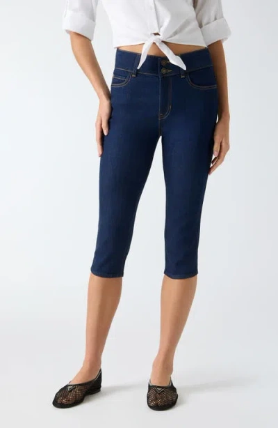 Guess Lily Denim Capris In Blue