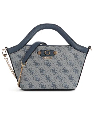 Guess Lindsey Mini Tote In Blue