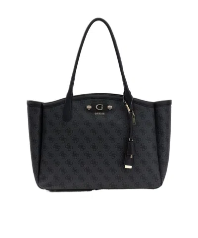 Guess Lindsey Tote Bag In Dark Grey