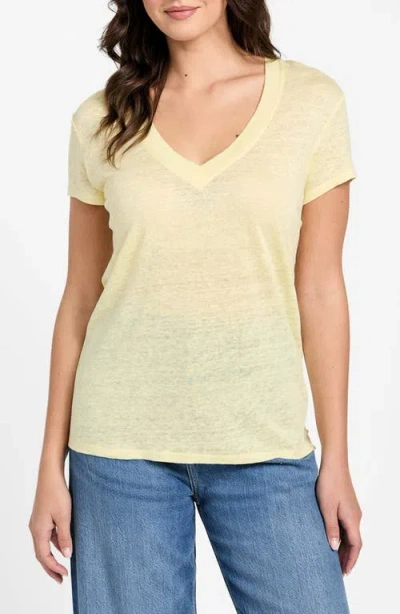 Guess Lindsey V-neck Linen T-shirt