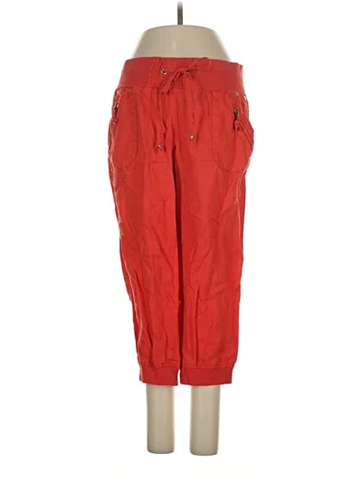 Pre-owned Guess Linen Pants In Red