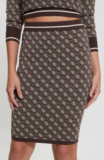 GUESS GUESS LISE QUATTRO G JACQUARD KNIT SKIRT