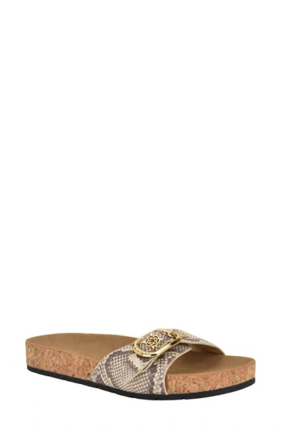 Guess Locela Slide Sandal In Animal Print
