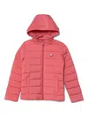 Guess Logo-appliqué Puffer Jacket In Pink