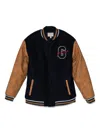 Guess Big Boy Long Sleeve Padded Bomber Jacket In Blue
