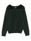 Guess Logo-detail Hoodie In Green
