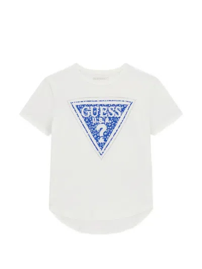 Guess Logo-detail T-shirt In White