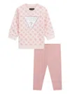 Guess Baby Girls Leggings Set In Pink