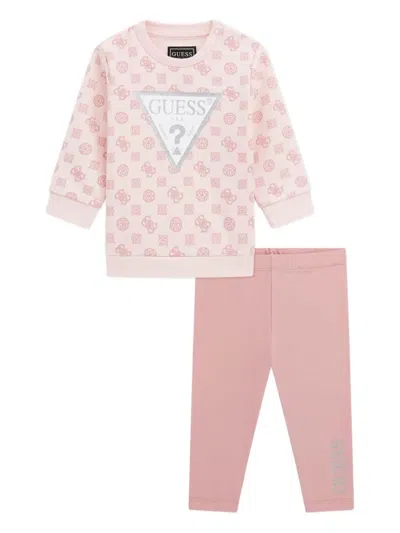GUESS LOGO-DETAIL TROUSERS SET