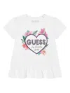 Guess Logo-embellished T-shirt In White
