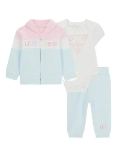GUESS LOGO-EMBELLISHED TRACKSUIT SET