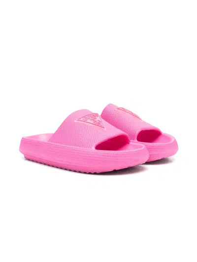 Guess Logo-embossed Slides In 粉色