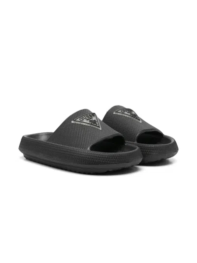 Guess Logo-embossed Slides In 黑色