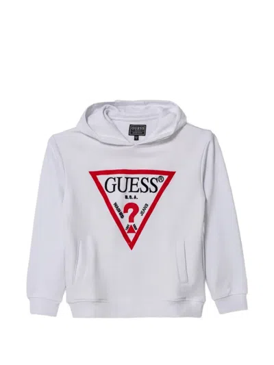 Guess Kids' Logo Hoodie In Gray