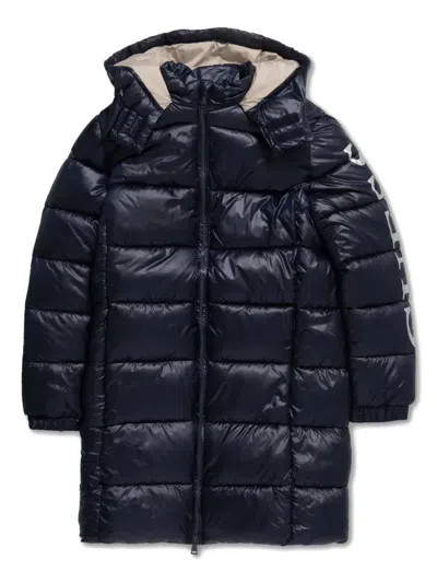 Guess Kids' Logo Padded Coat In Blue