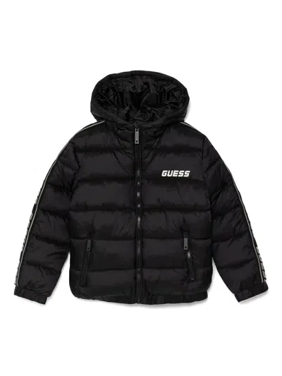 Guess Kids' Logo Padded Jacket In ブラック
