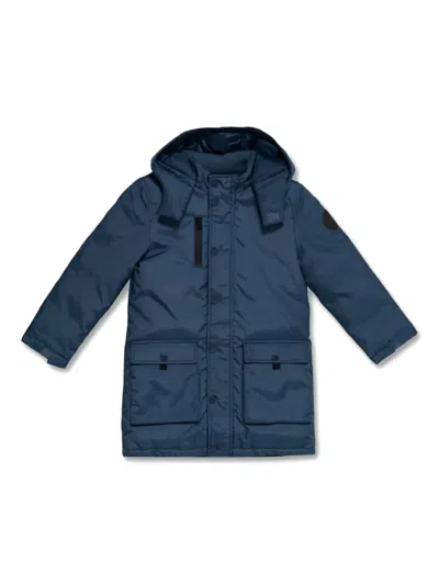 Guess Kids' Logo Parka In Blue